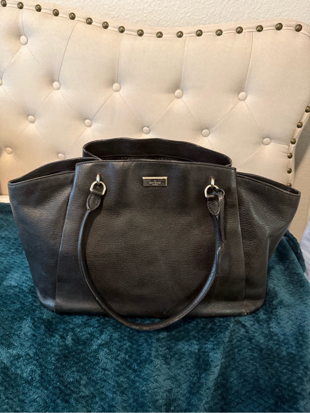 Kate Spade Black Leather Tote Bag - Classic Women's Handbag